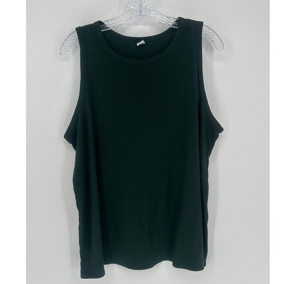 Old Navy Luxe Ribbed Tank Top Dark Green XL Sleeveless - Picture 5 of 8